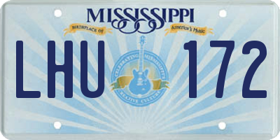 MS license plate LHU172