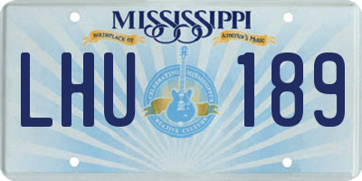 MS license plate LHU189