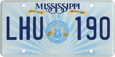 MS license plate LHU190