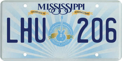 MS license plate LHU206