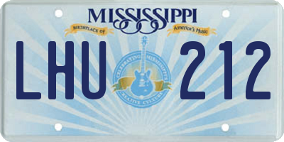 MS license plate LHU212