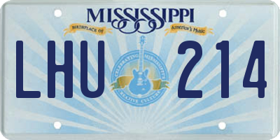 MS license plate LHU214