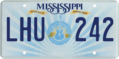 MS license plate LHU242