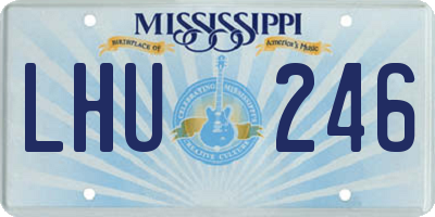MS license plate LHU246