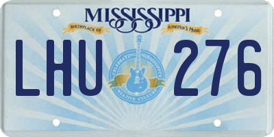 MS license plate LHU276