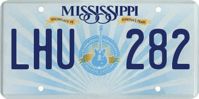 MS license plate LHU282