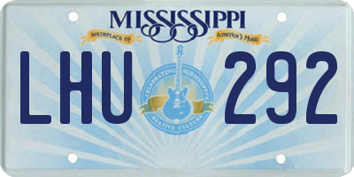 MS license plate LHU292
