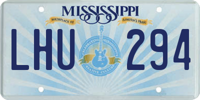 MS license plate LHU294