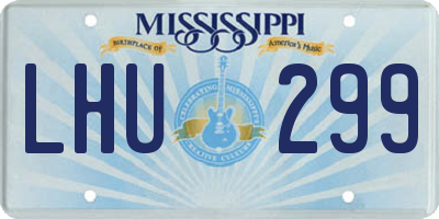 MS license plate LHU299