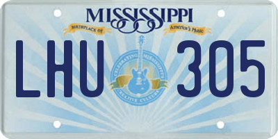 MS license plate LHU305