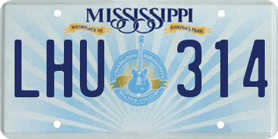 MS license plate LHU314