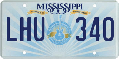 MS license plate LHU340