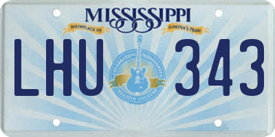 MS license plate LHU343