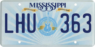 MS license plate LHU363
