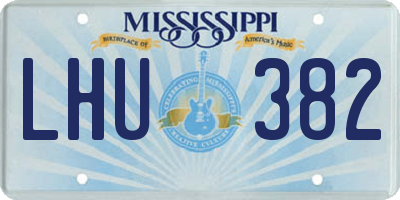 MS license plate LHU382