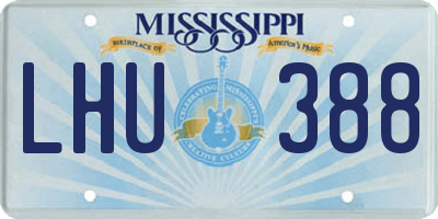 MS license plate LHU388