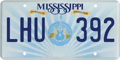 MS license plate LHU392