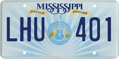 MS license plate LHU401