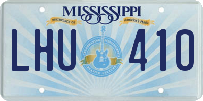 MS license plate LHU410