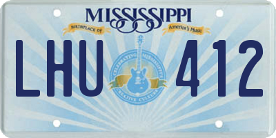 MS license plate LHU412
