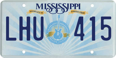 MS license plate LHU415