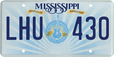 MS license plate LHU430
