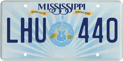 MS license plate LHU440