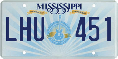 MS license plate LHU451