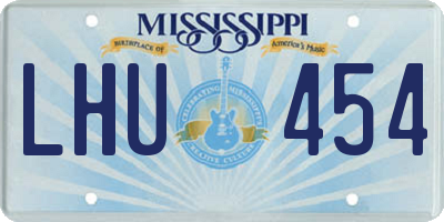 MS license plate LHU454