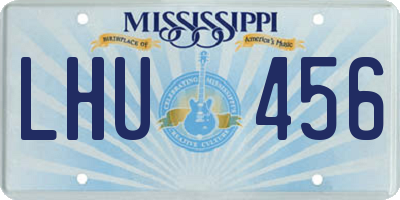 MS license plate LHU456