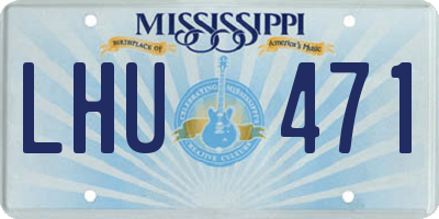 MS license plate LHU471