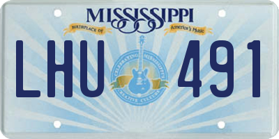 MS license plate LHU491