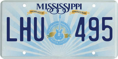 MS license plate LHU495