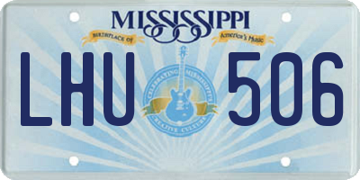 MS license plate LHU506