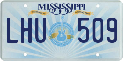 MS license plate LHU509