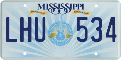 MS license plate LHU534