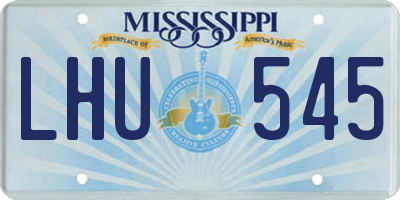 MS license plate LHU545