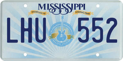 MS license plate LHU552