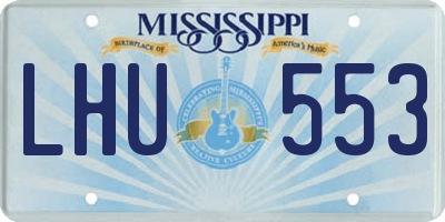 MS license plate LHU553