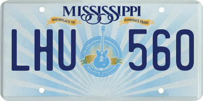 MS license plate LHU560