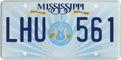 MS license plate LHU561