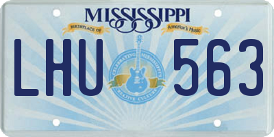 MS license plate LHU563