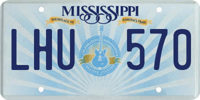 MS license plate LHU570