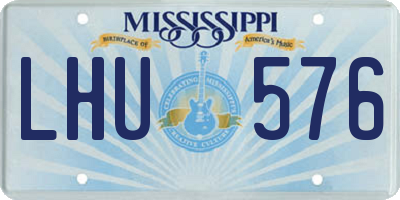 MS license plate LHU576