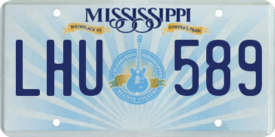 MS license plate LHU589