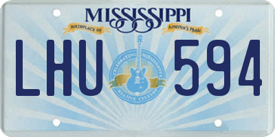 MS license plate LHU594