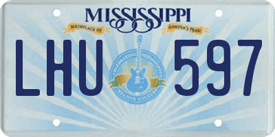 MS license plate LHU597