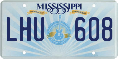 MS license plate LHU608