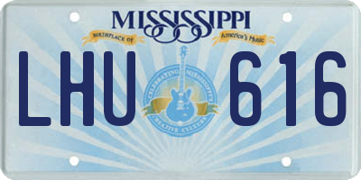 MS license plate LHU616