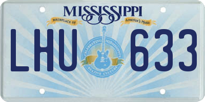 MS license plate LHU633